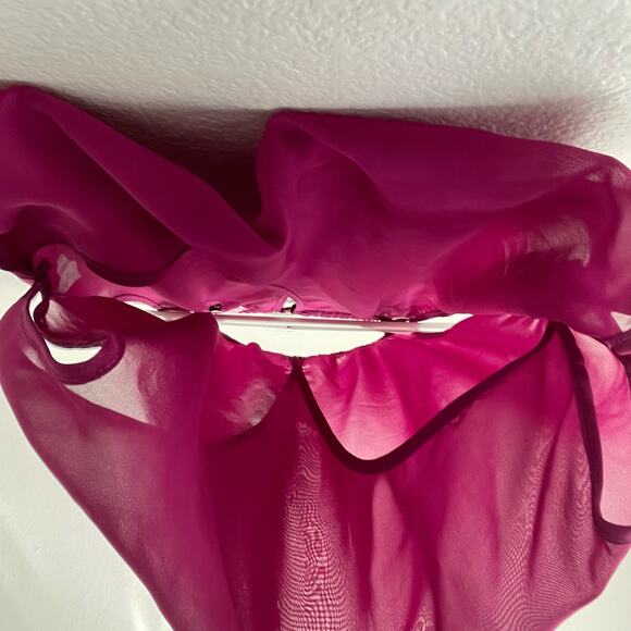 Fashion Exit Womens Pink Tank Blouse Draped Sleeveless Bead V-Neck Size Medium - Picture 6 of 8